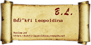Bökfi Leopoldina névjegykártya